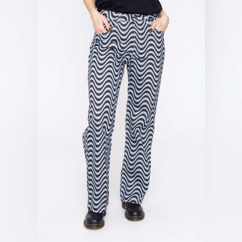The Ragged Priest Wave Print Dad Light Blue/Black - Jeans - 24 — image 8 of 8
